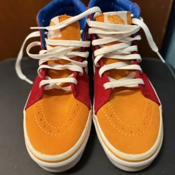 NWOT- Retro Vans Sk8-Hi colorblock suede multicolor – Unisex - 5Y / WM6.5 - RARE - Picture 4 of 16